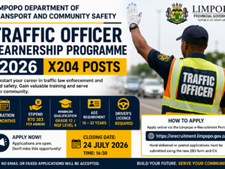 Traffic Officer Learnership Programme 2026