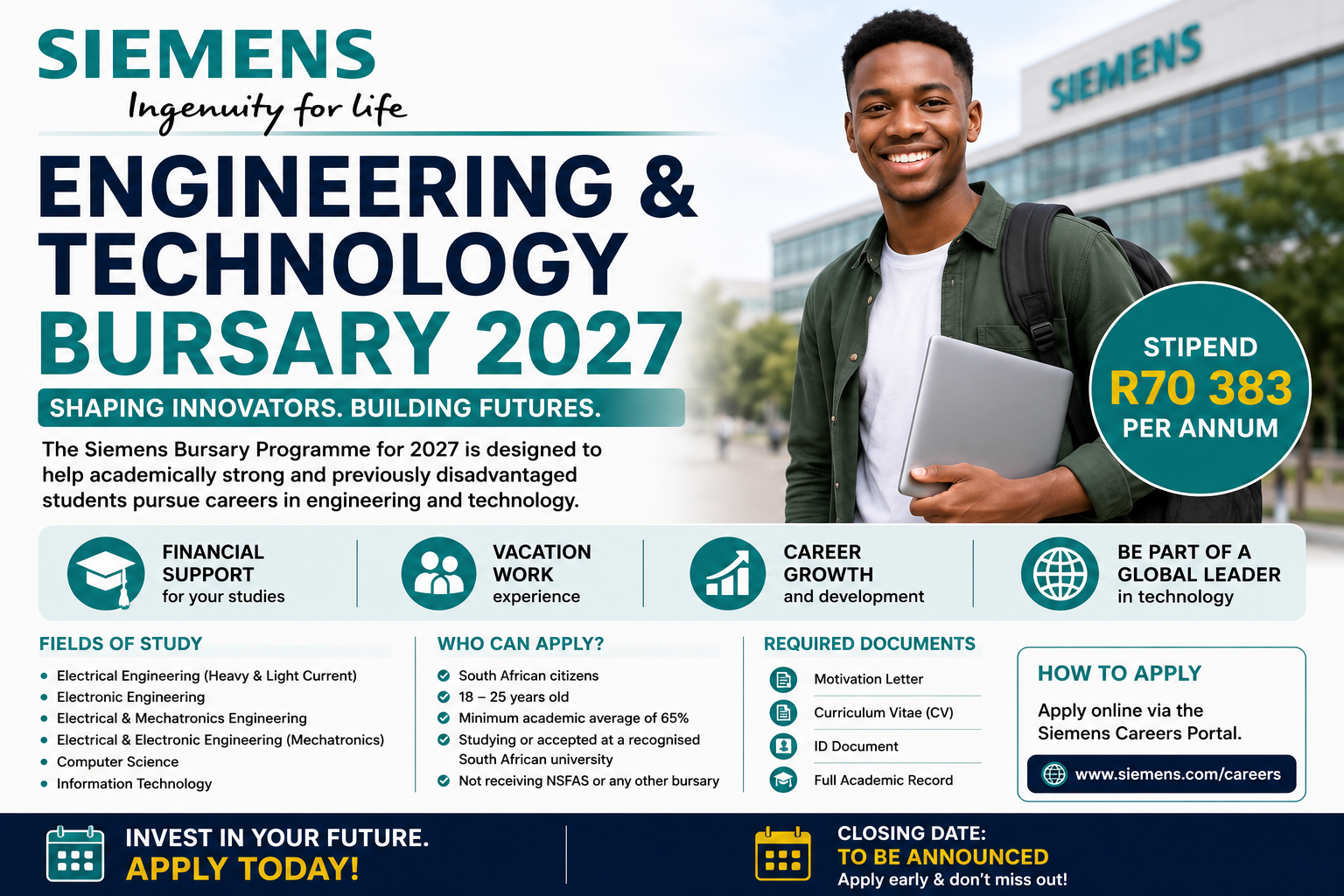 Siemens Bursary Programme for 2027